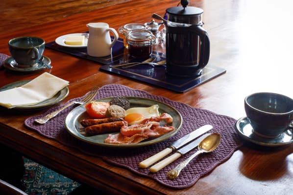 Full Irish breakfast cooked to order at Temple House, Sligo