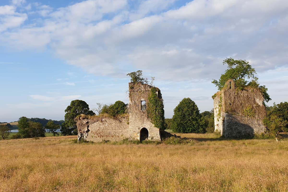 The Knights Templar castle ruins on the Temple House estate