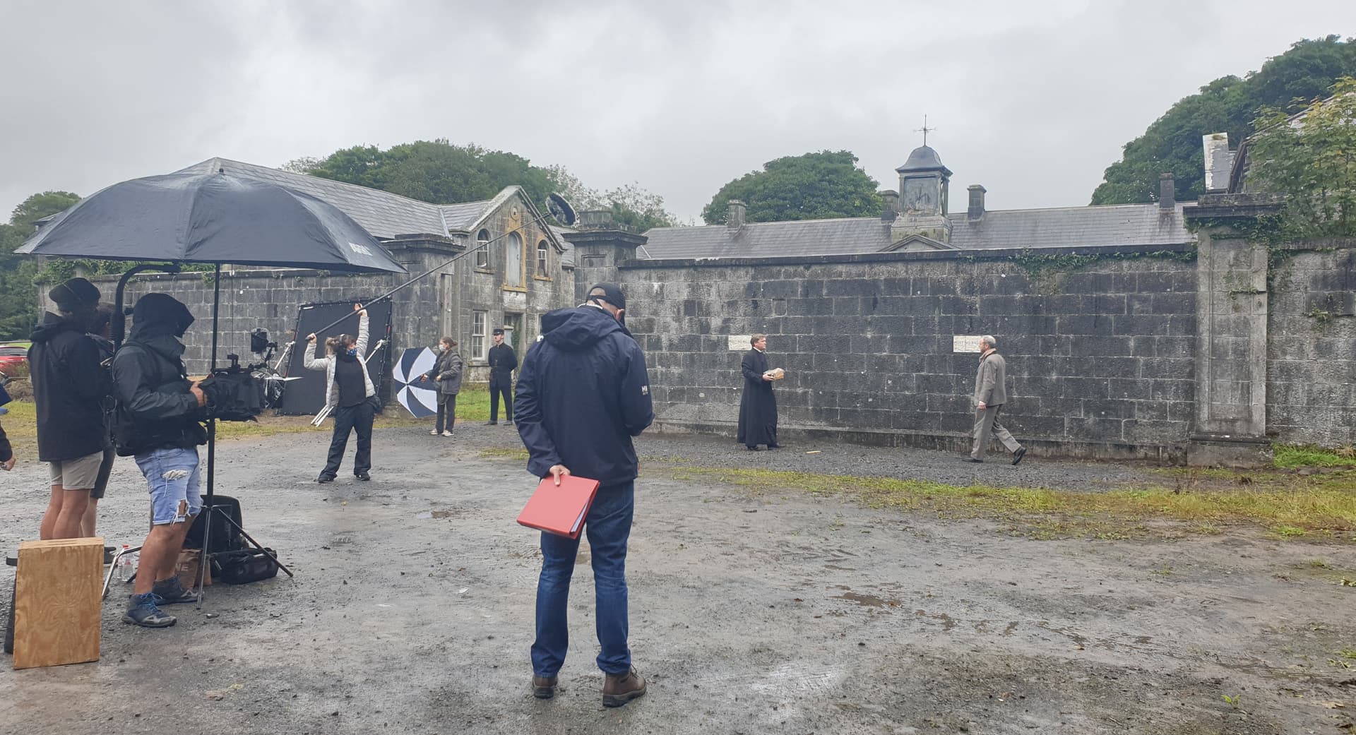A production filming inside Temple House, County Sligo