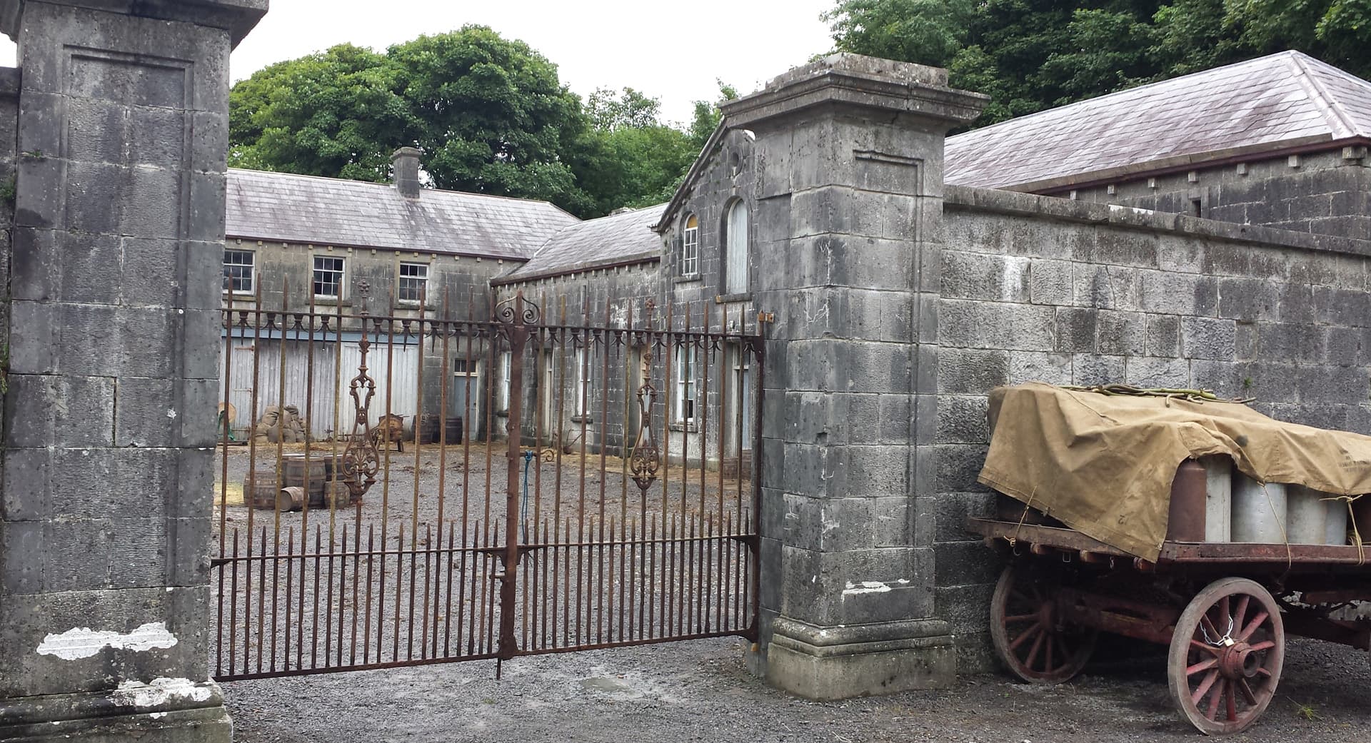 A film shoot on the parkland and grounds of the Temple House estate