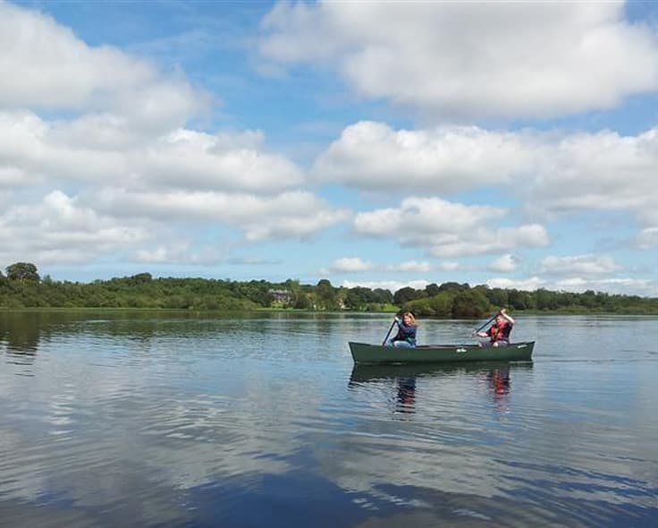 Kayaking on the serene lake at Temple House, County Sligo