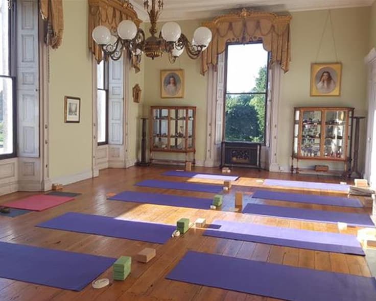 A yoga session in tranquil surroundings at Temple House