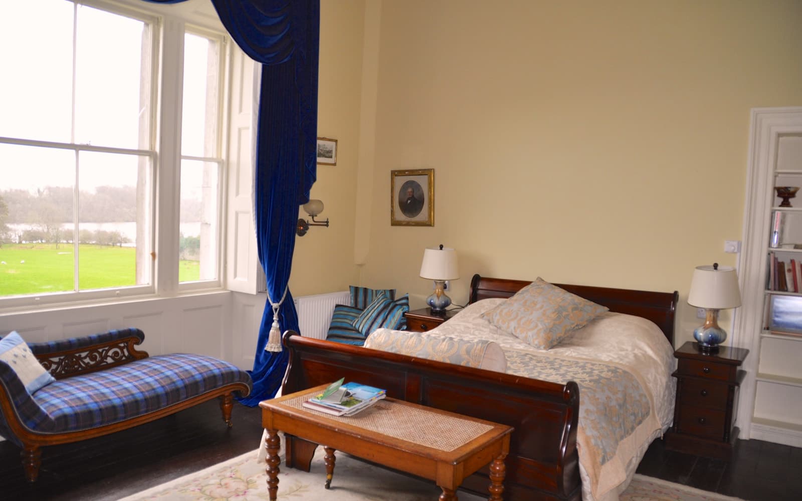 The Blue Room, a super king bedroom with lake views