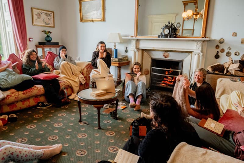 Corporate retreat at Temple House — private meetings on a 1,000-acre estate