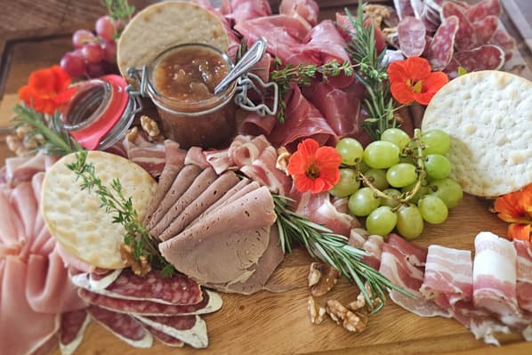 Cold food platter prepared at Temple House