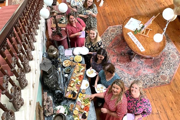 Hen party buffet laid out at Temple House