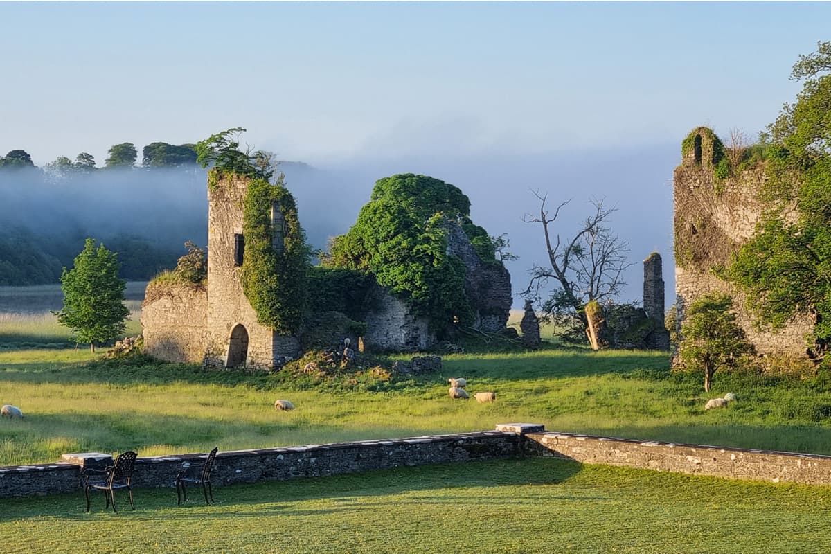 Knights Templar castle by the lake at Temple House