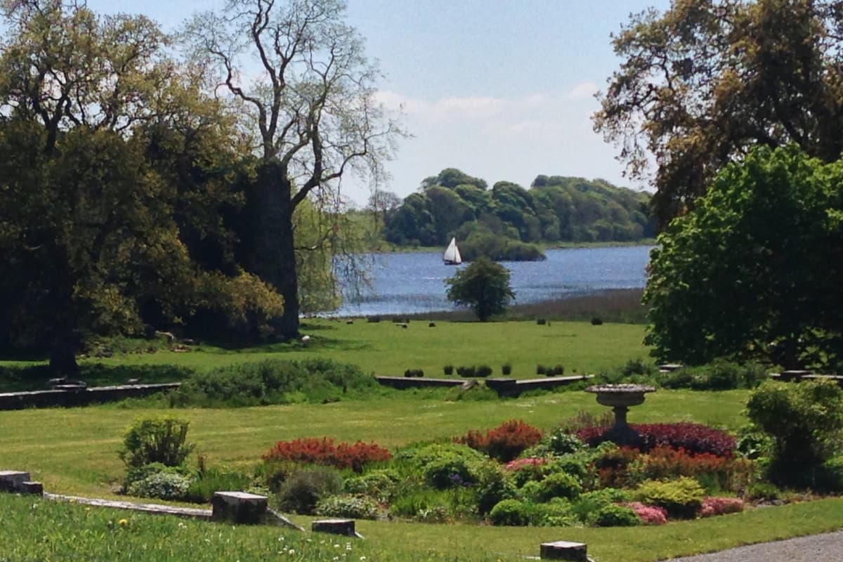 Sailing boat on the lake at Temple House in County Sligo