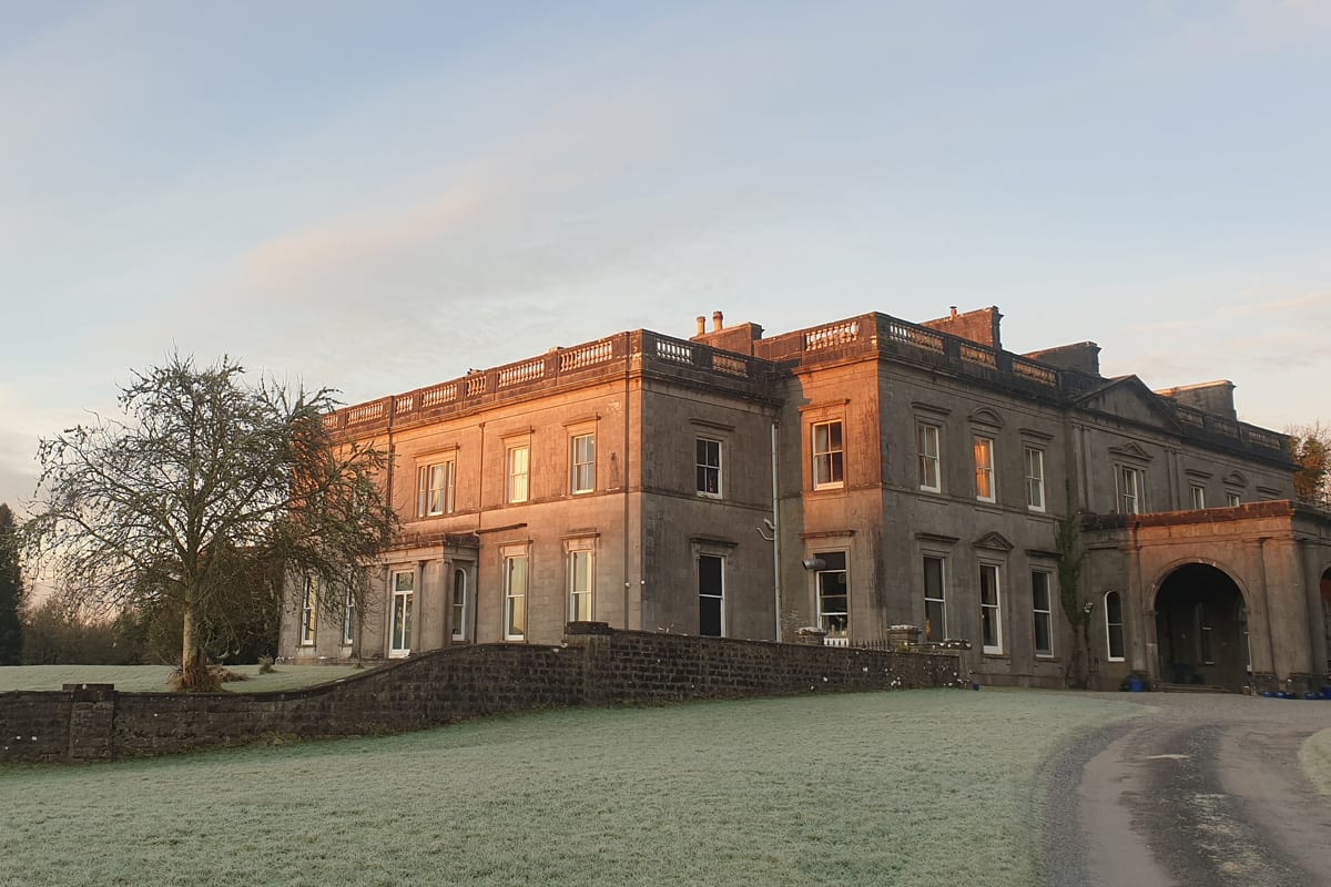The facade of Temple House