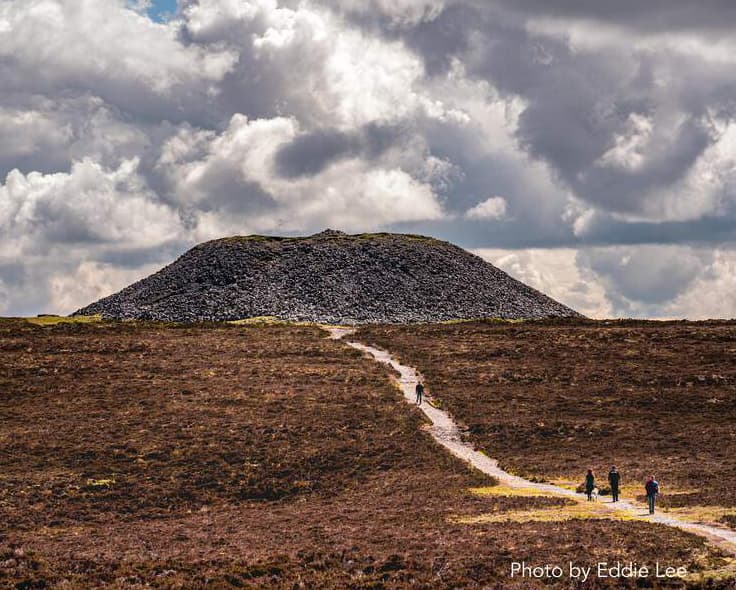Queen Maeve’s Cairn on the summit of Knocknarea, County Sligo — megalithic monument above Strandhill
