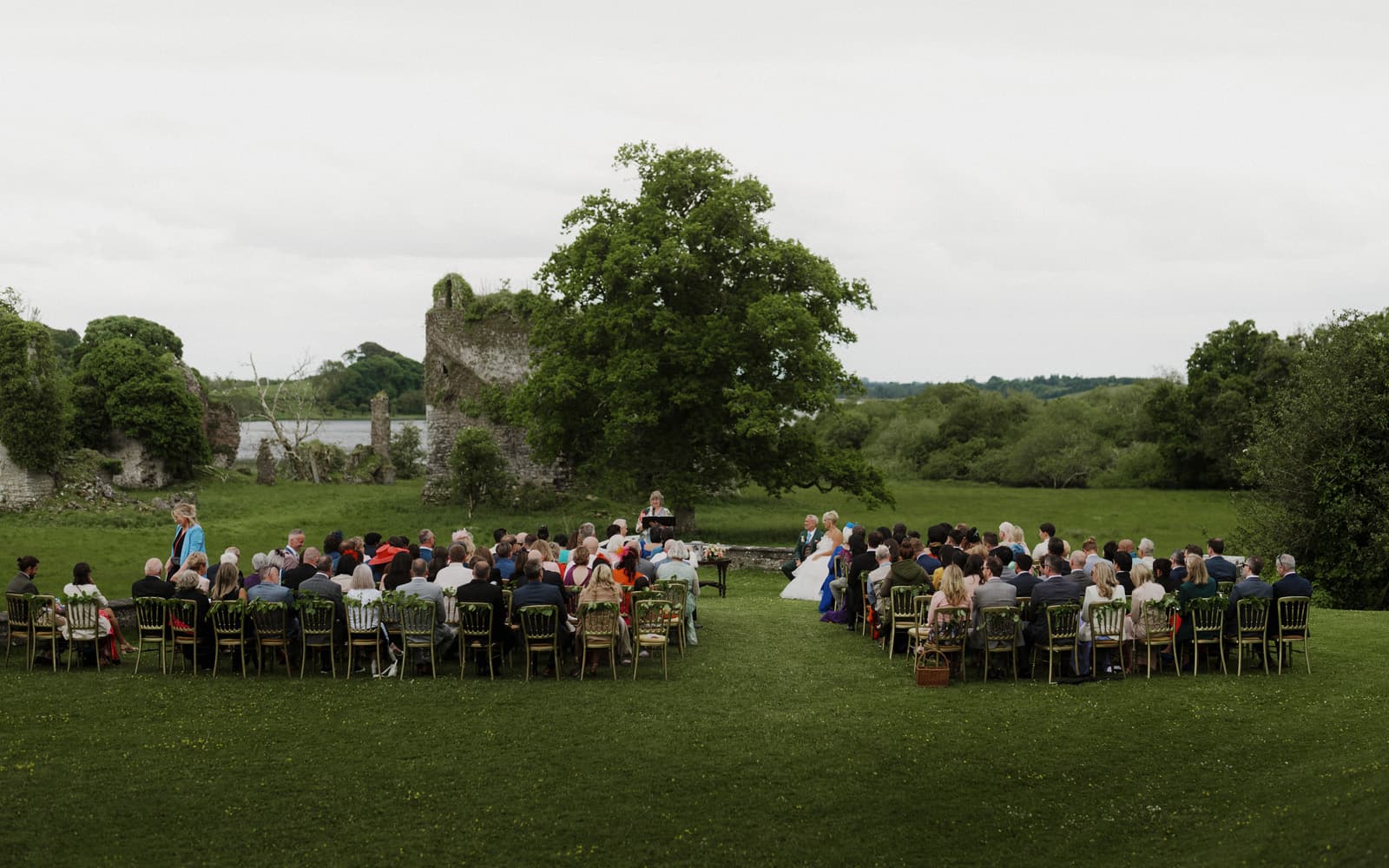 Castle wedding ceremony at Temple House