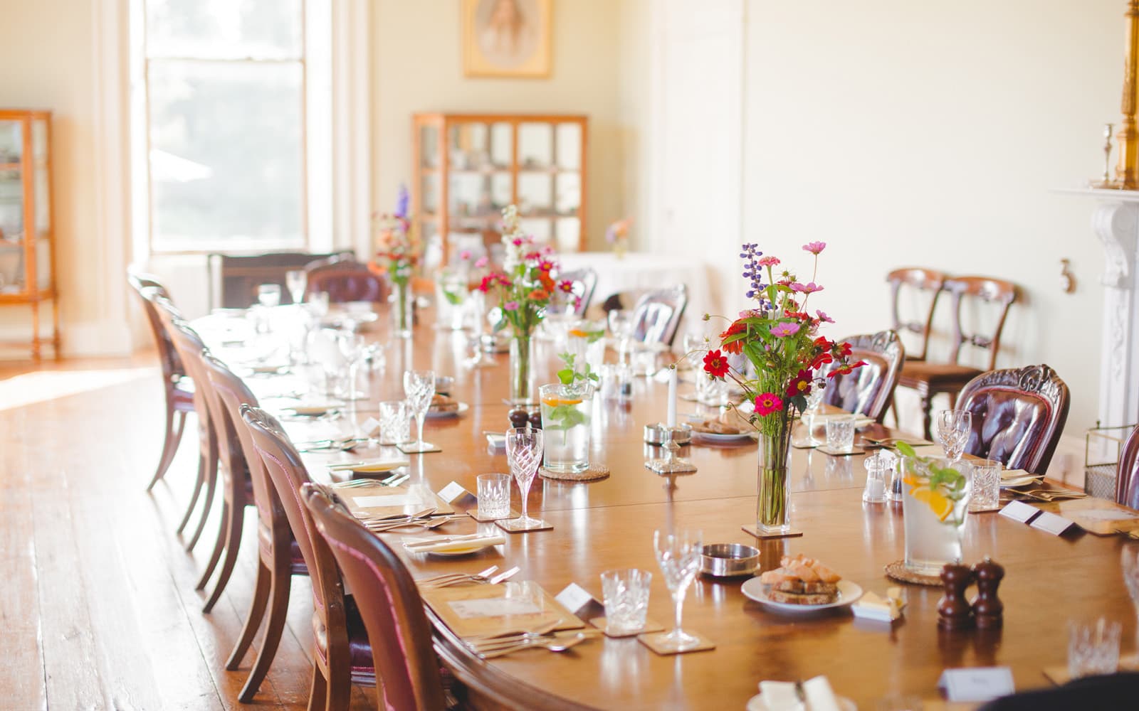 Dining table wedding at Temple House