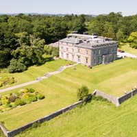 Aerial view of the Temple House estate in County Sligo — exclusive-use wedding venue