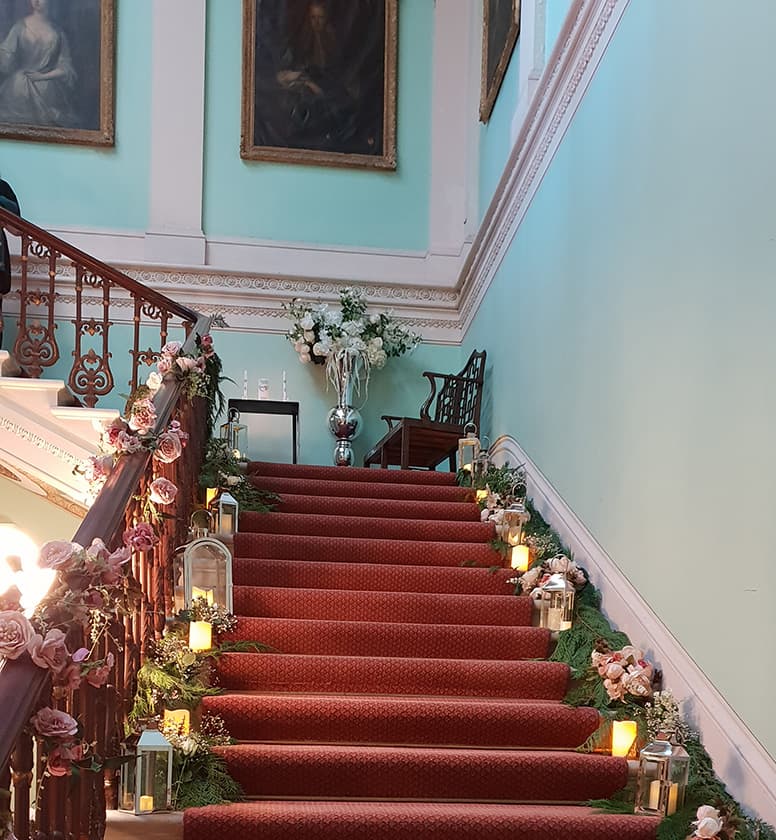 Staircase lighting at Temple House