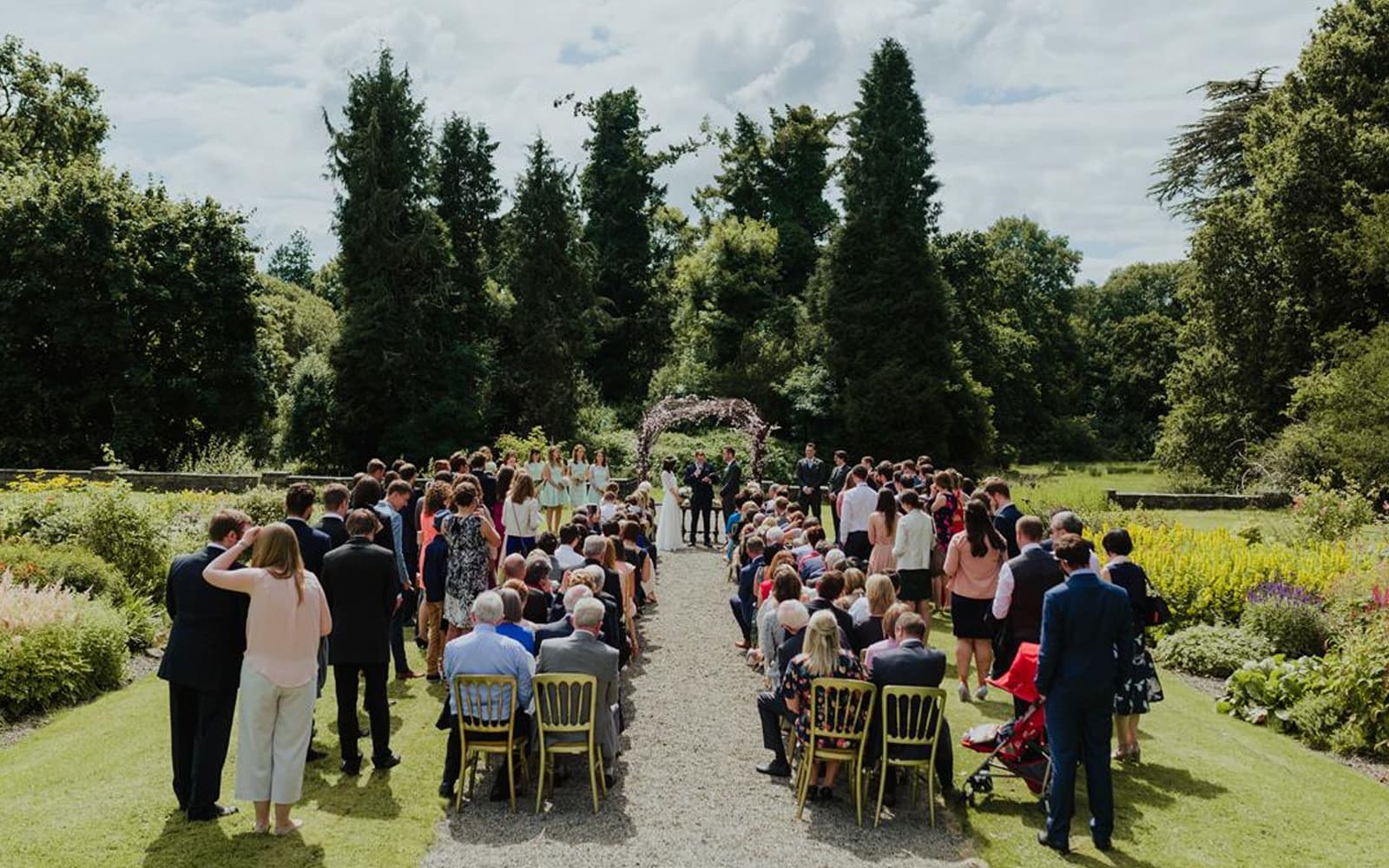Terraced garden ceremony at Temple House
