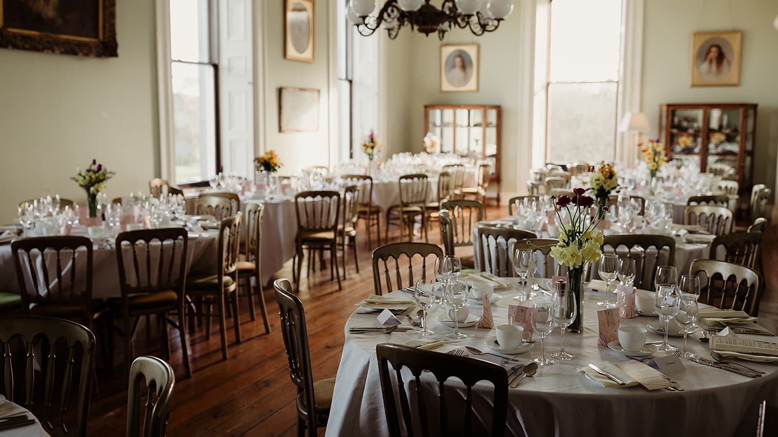 Wedding banquet at Temple House in County Sligo