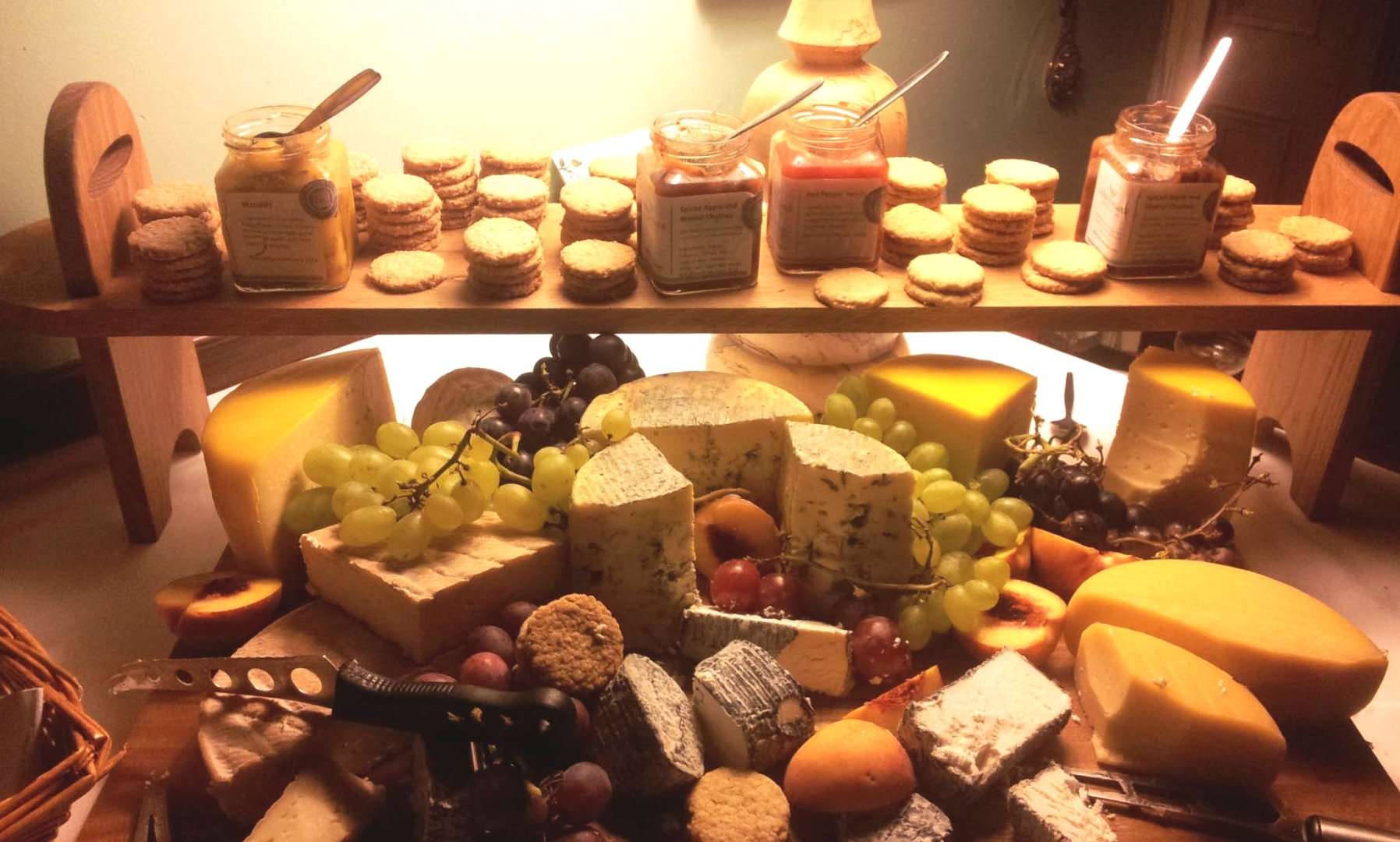 Wedding cheese board crackers at Temple House