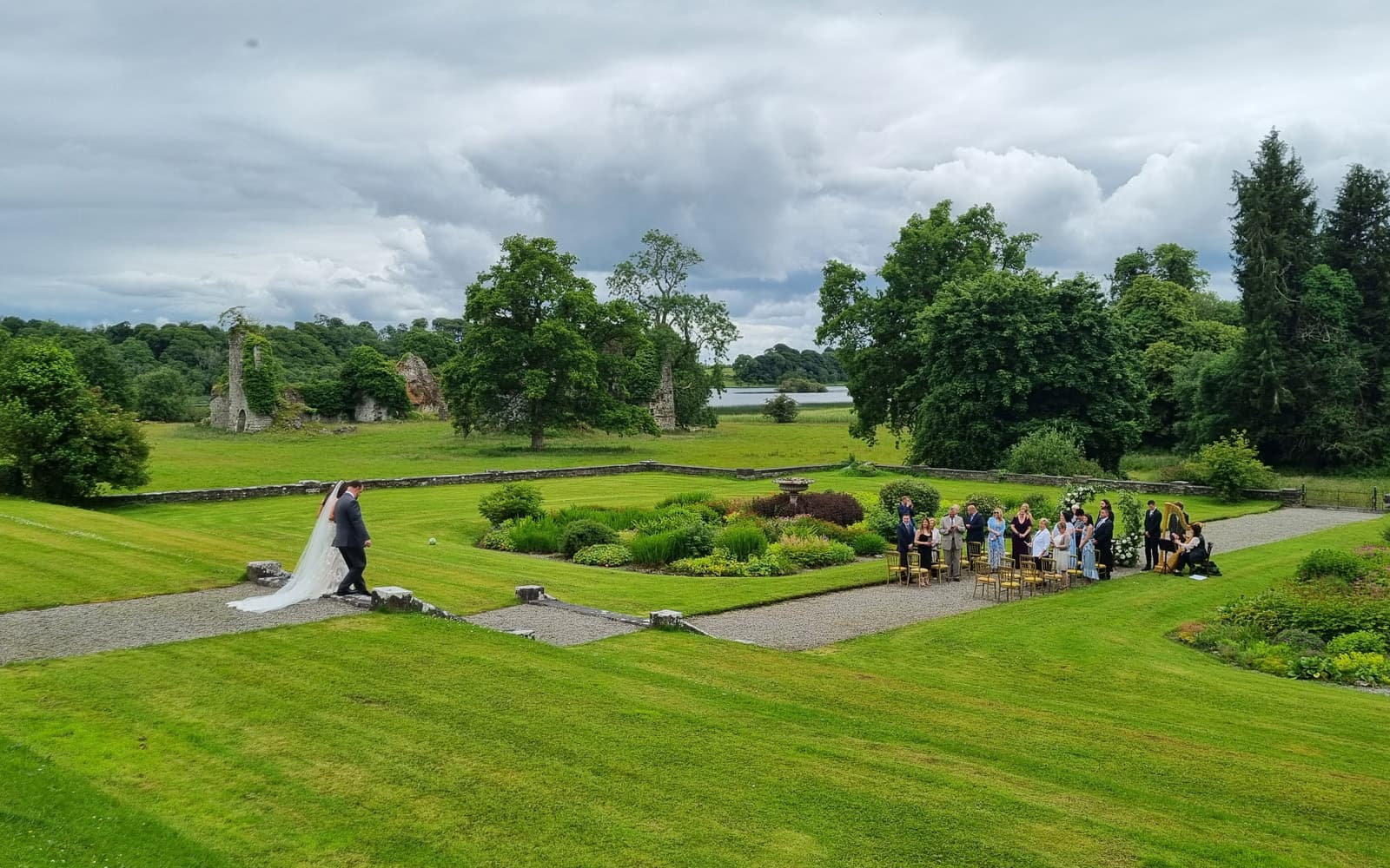 Wedding couple steps at Temple House