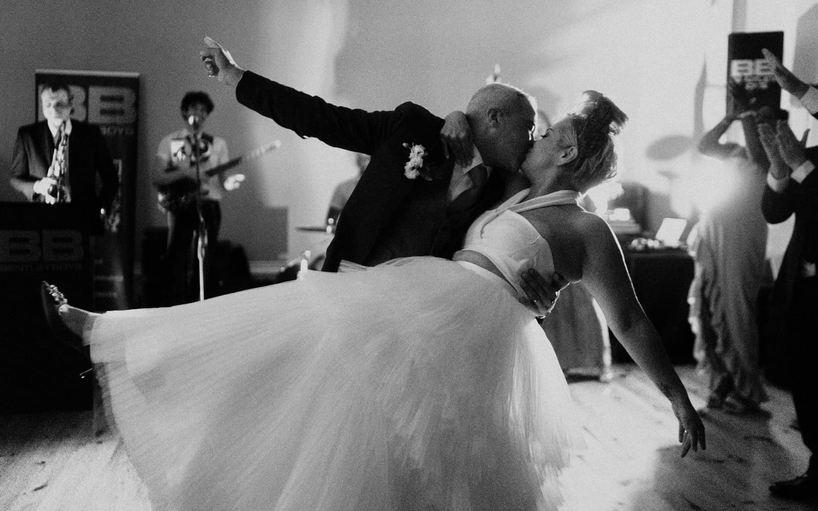 Wedding couple's first dance at Temple House
