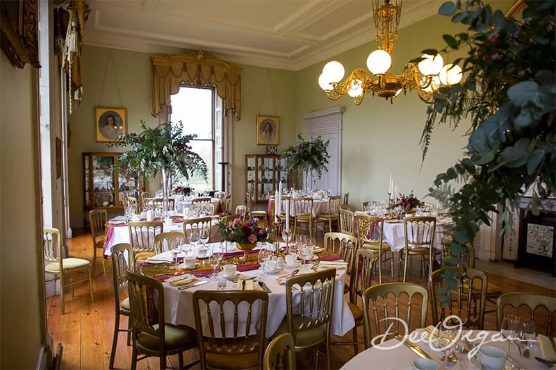 Wedding table setting at Temple House